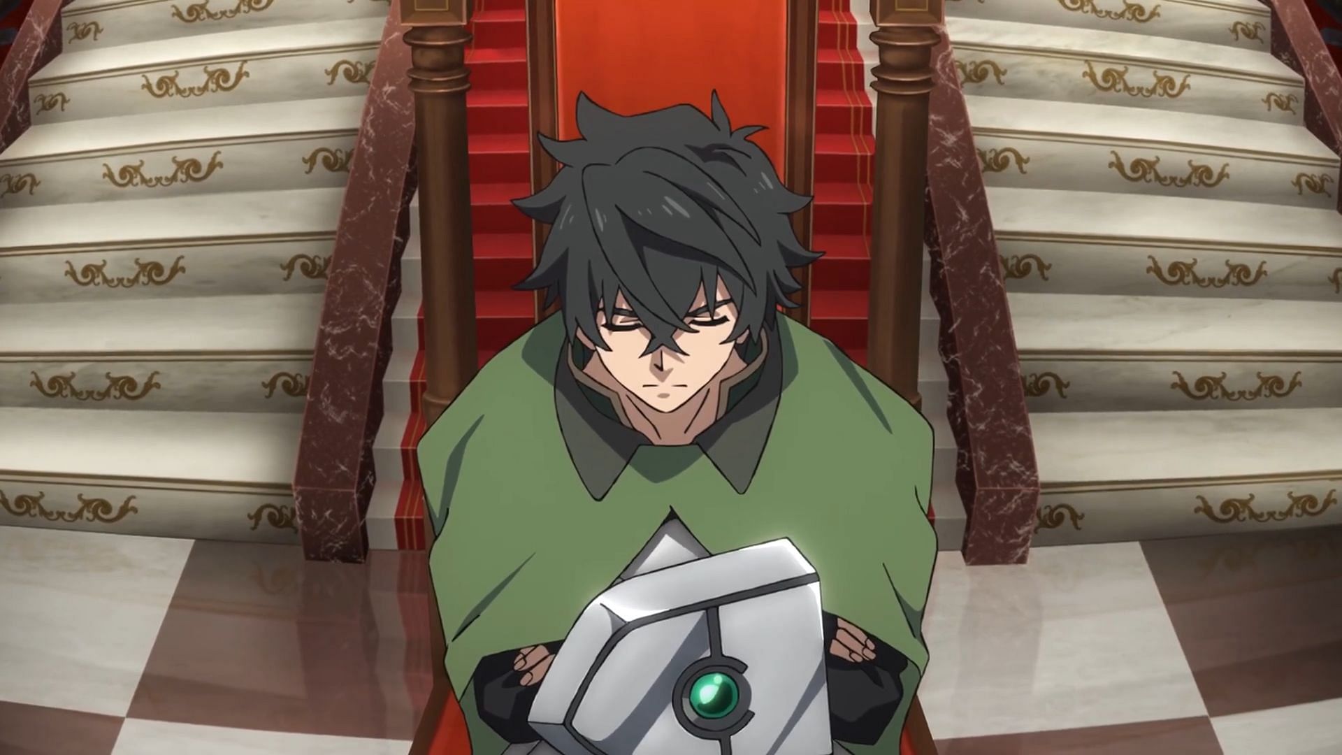 Naofumi, as seen in The Rising of the Shield Hero season 4 episode 2 (Image via Kinema Citrus)
